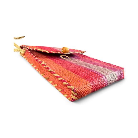 NWT BOHO Straw Multicolored Crossbody Bag - Picture 4 of 4